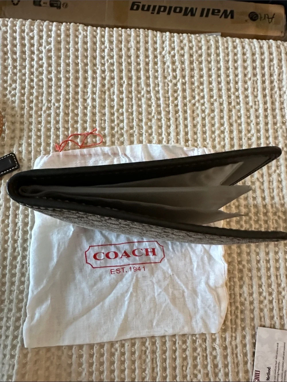 Coach compact leather